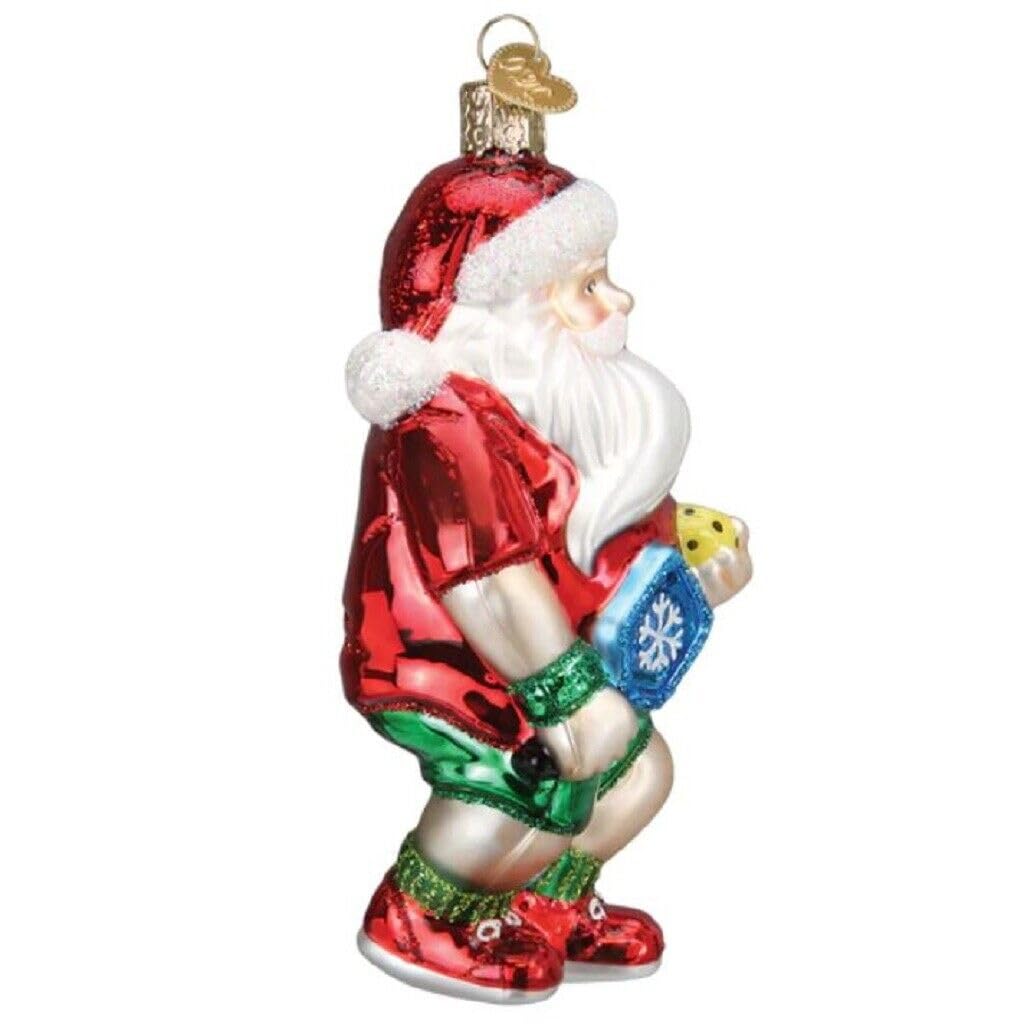 Old World Christmas Pickleball Santa Glass Blown Ornamnet for Christmas Tree