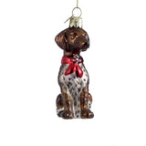 Noble Gems? German Shorthaired Pointer Glass Ornament, Christmas