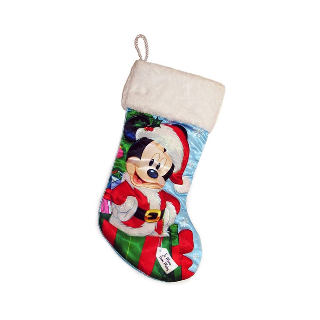 Disney© Santa Mickey Mouse Stocking With Plush Cuff for Christmas