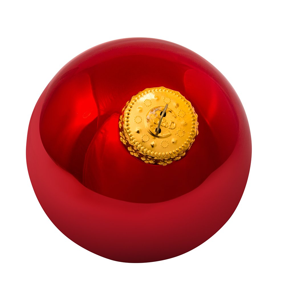 Kurt Adler 80mm Shiny Red Glass Ball Ornaments, 4-Piece Box Set Christmas