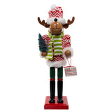 Kurt Adler 15-inch Wooden Reindeer Nutcracker