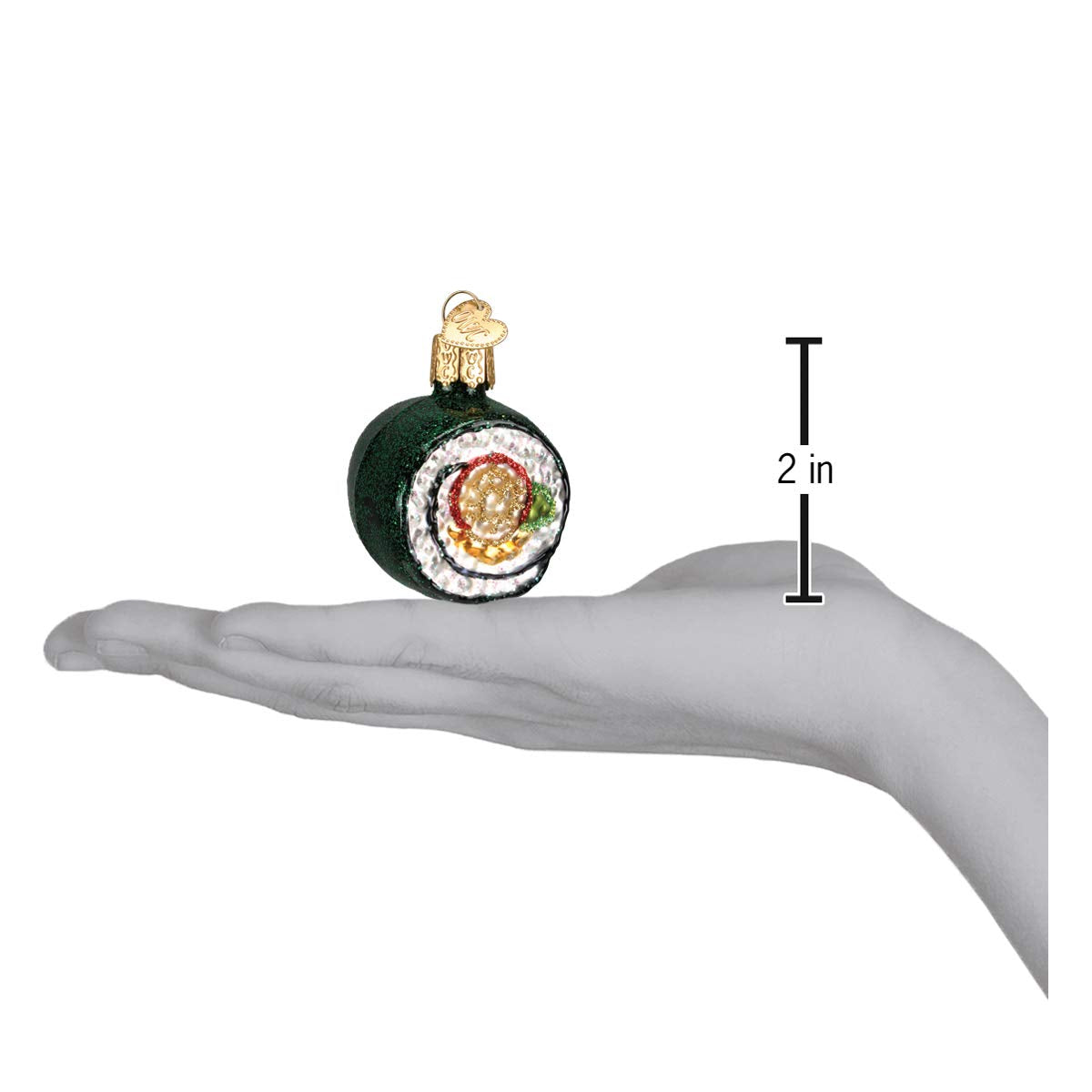 Old World Christmas Ornaments: Sushi Roll Glass Blown Ornaments for Christmas Tree (32110) 2.25 x 2.25