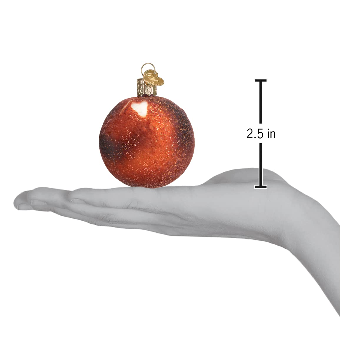 Old World Christmas Mars Glass Blown Ornament for Christmas Tree, Handcrafted Holiday Decoration, Outer Space Collection