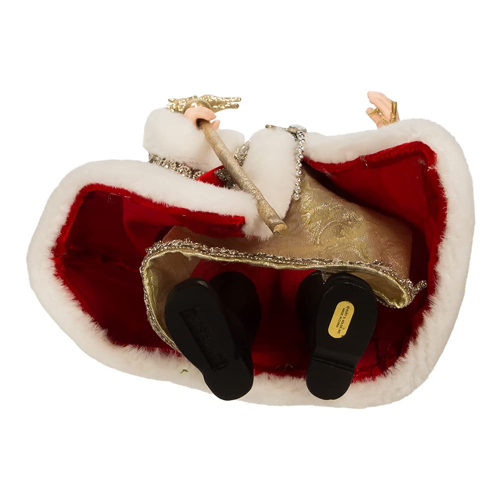 Kurt S. Adler 10.5-Inch Fabriché Regal Red Santa Table Piece
