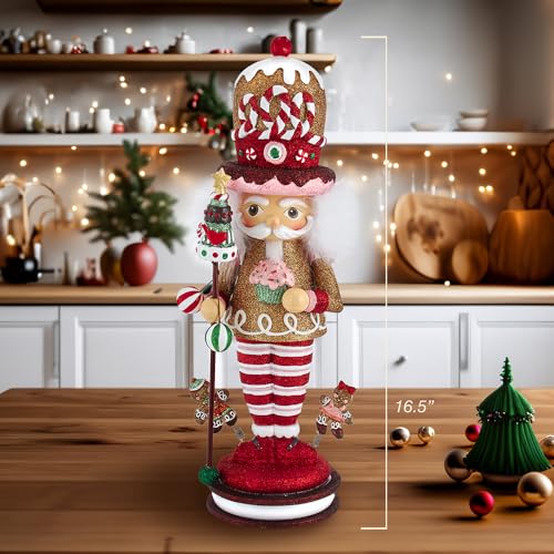 Kurt S. Adler 16.5-Inch Hollywood Gingerbread King Nutcracker, Multicolor