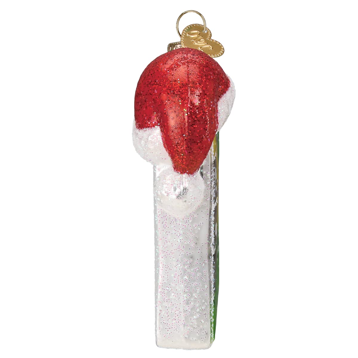 Old World Christmas Merry Words Glass Blown Ornament for Christmas Tree, Handcrafted Holiday Decoration, Holiday Collection