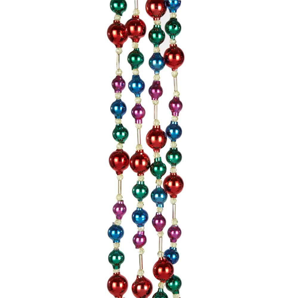 Kurt Adler 6' Glass Bead Multicolor Garland