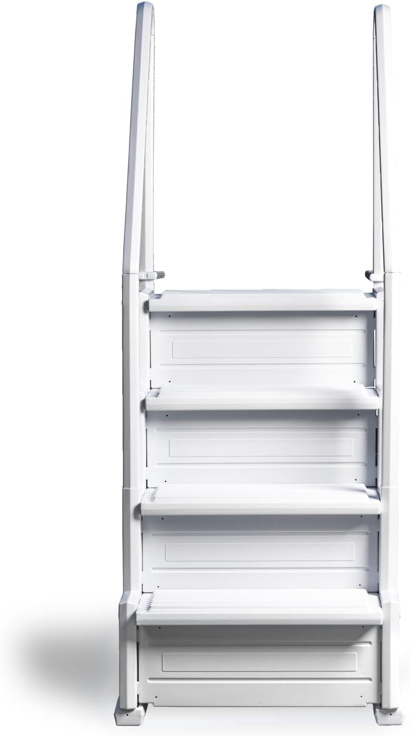 Poolzilla Premium Deck-Mounted Pool Ladder with Dual Handrails — Fits 48"–54" Above Ground Pools