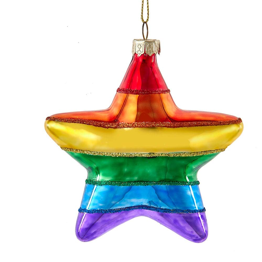 Pride Glass Star Ornament