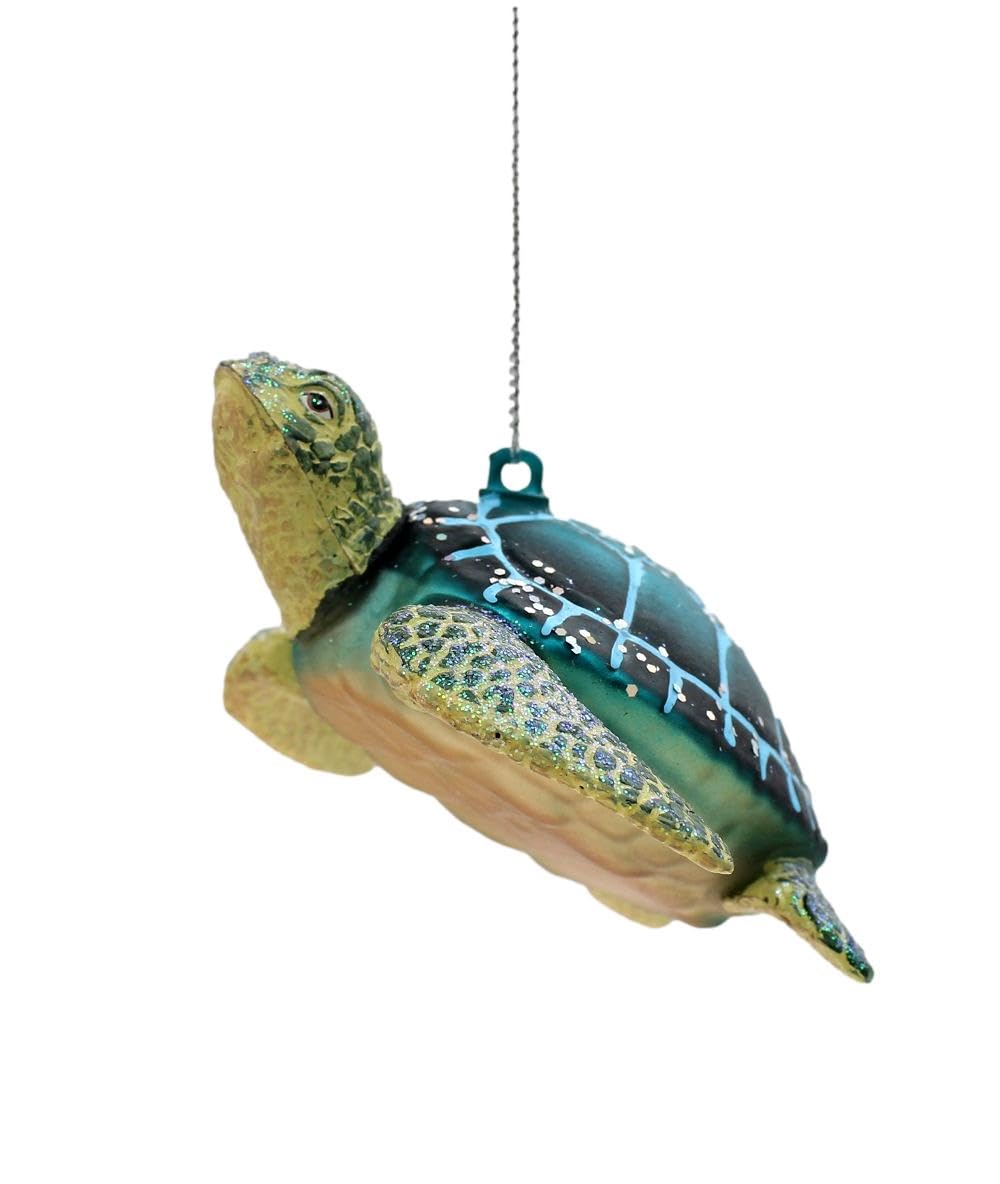 Kurt Adler Glass Sea Turtle Ornament