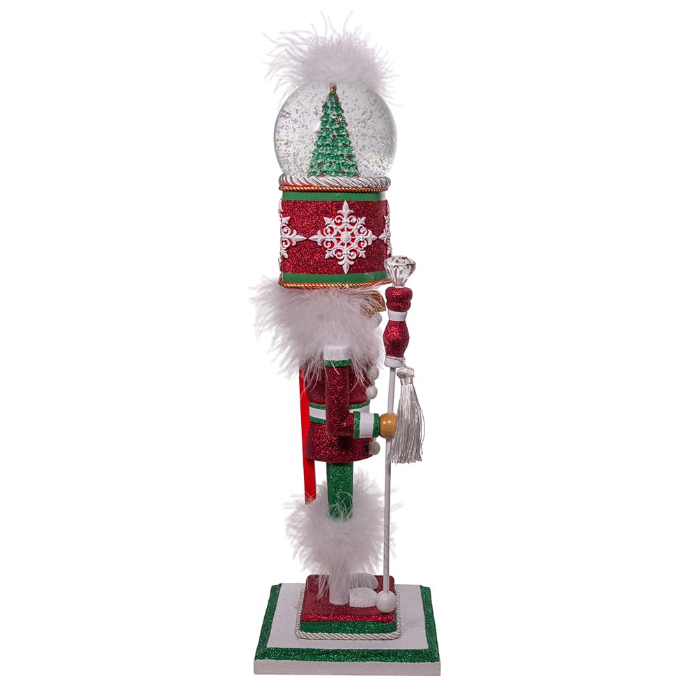 Kurt Adler Hollywood Nutcracker Collection, Battery Operated Deck The Halls Musical Water Globe Hat, 21in