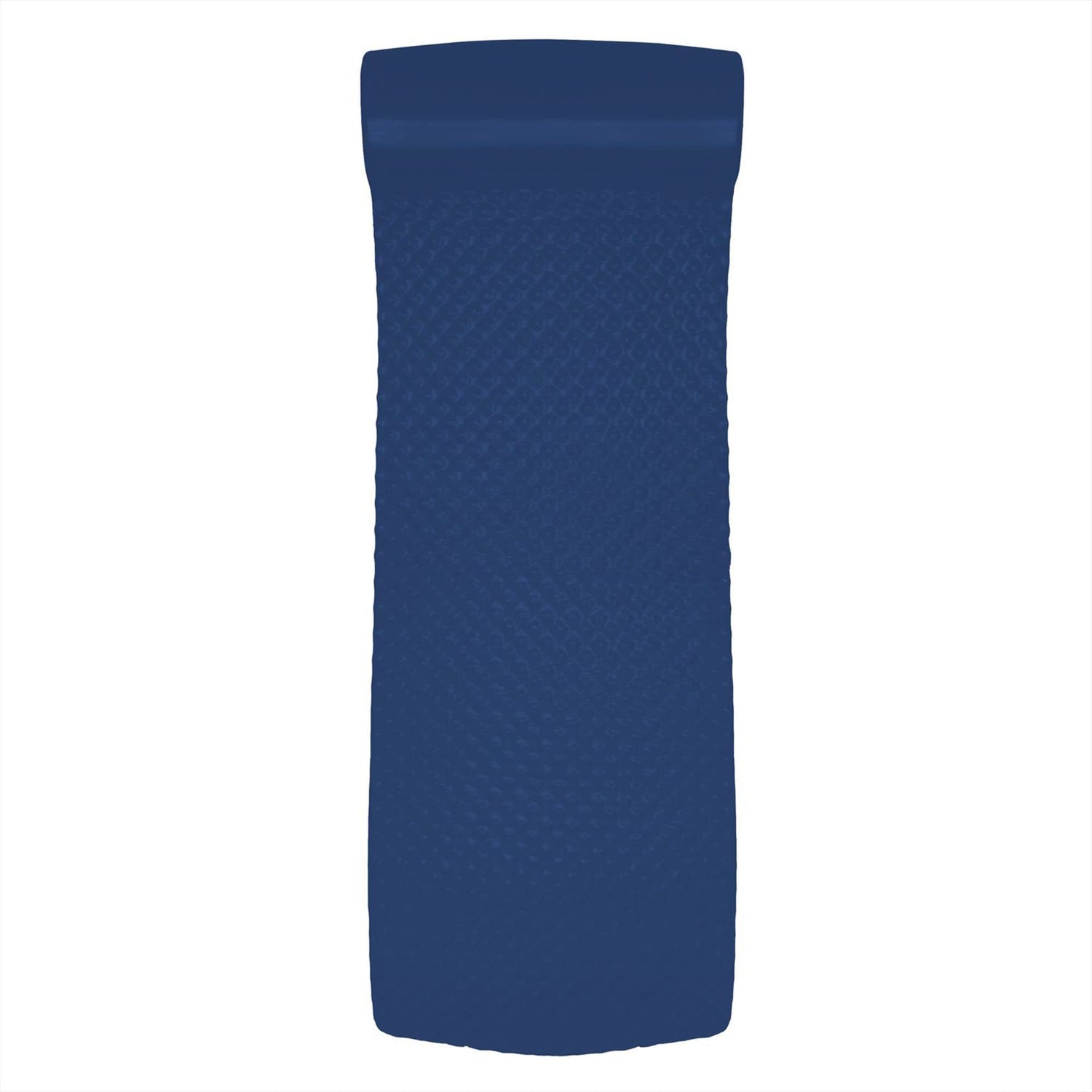 TRC Recreation Super Soft 2” Thick Vinyl Coated Foam Outdoor Swimming Pool Float Mat Adult Lounger with Built-in Roll Pillow, Navy Blue