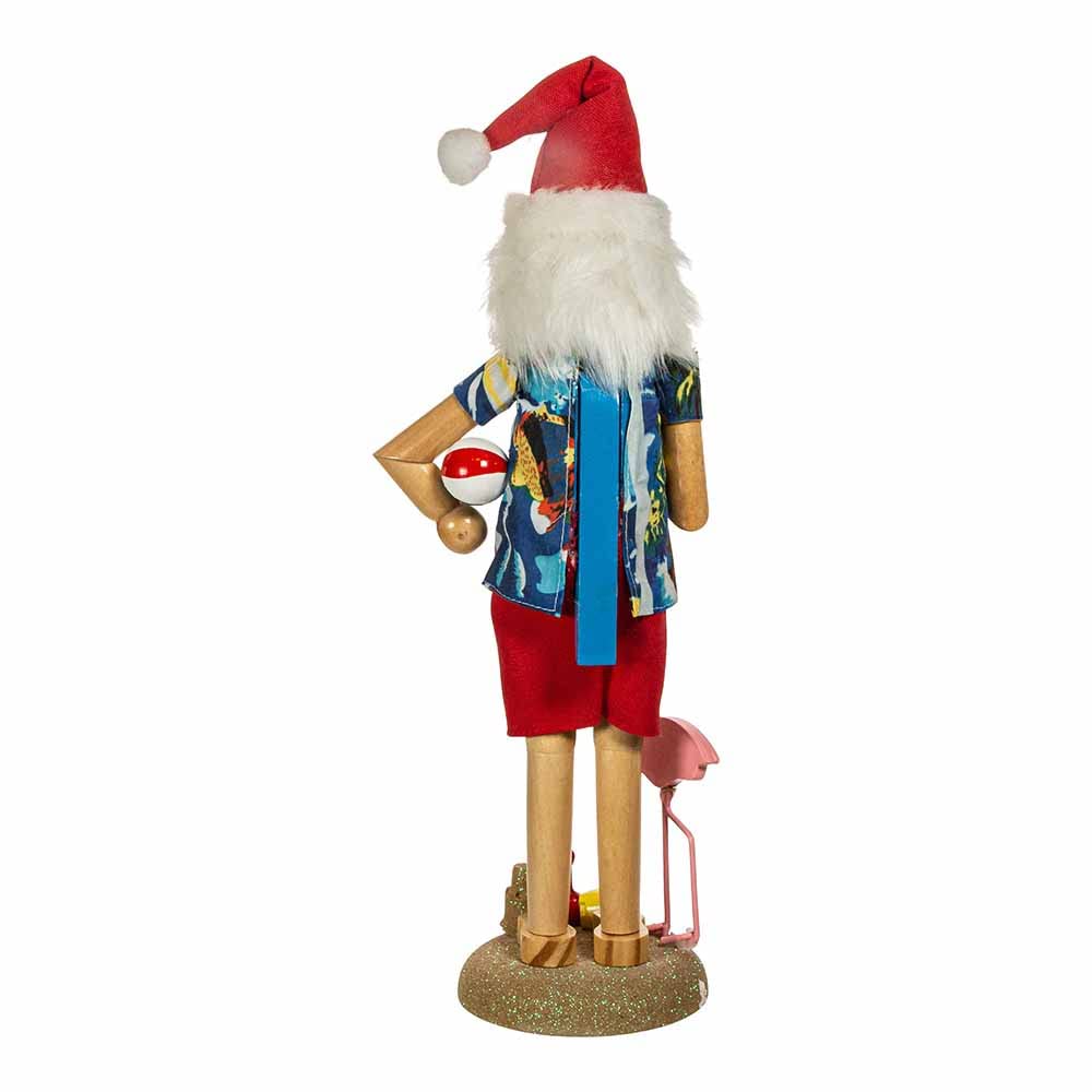Kurt S. Adler Wooden Beach Santa Nutcracker, 15.5-Inch, Multi-Colored