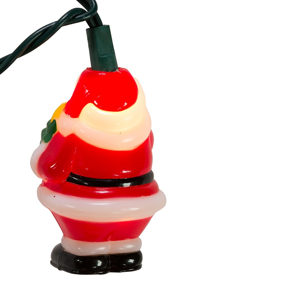 Kurt Adler UL 10-Light Santa with Tree Light Set, 3-Inch
