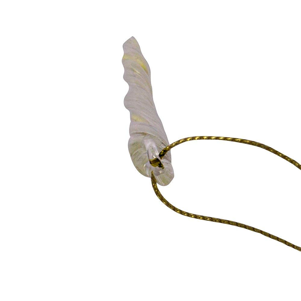 Kurt Adler 5-1/4-Inch Glass Glow-in-The-Dark Icicle Ornament Set of 24 (Pack of 2)