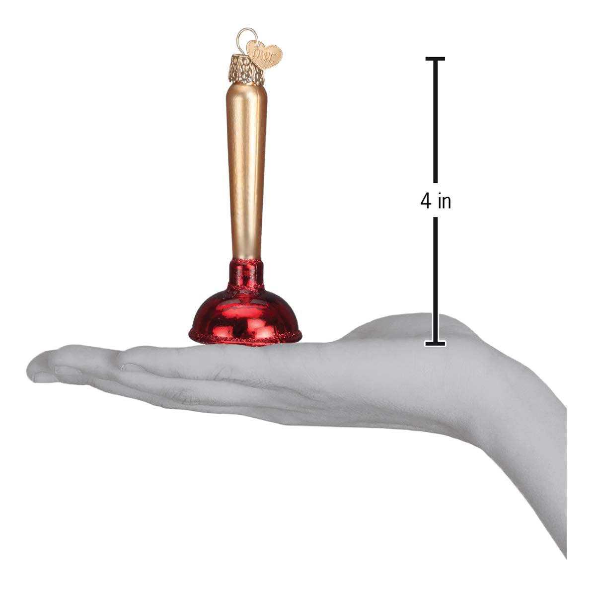 Old World Christmas Ornaments: Toilet Plunger Glass Blown Ornaments for Christmas Tree (32193)