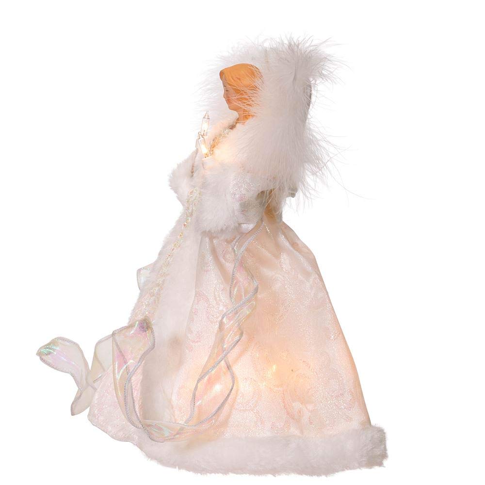 Kurt S. Adler 10-Inch UL 10-Light White Angel Treetop