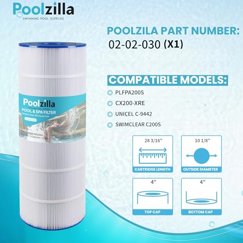 Poolzilla Replacement Pool Filter for PLFPA200S, Hayward CX200-XRE, SwimClear C200S, CS200E, Unicel C-9442, Spa-Daddy SD-01334, PA200S