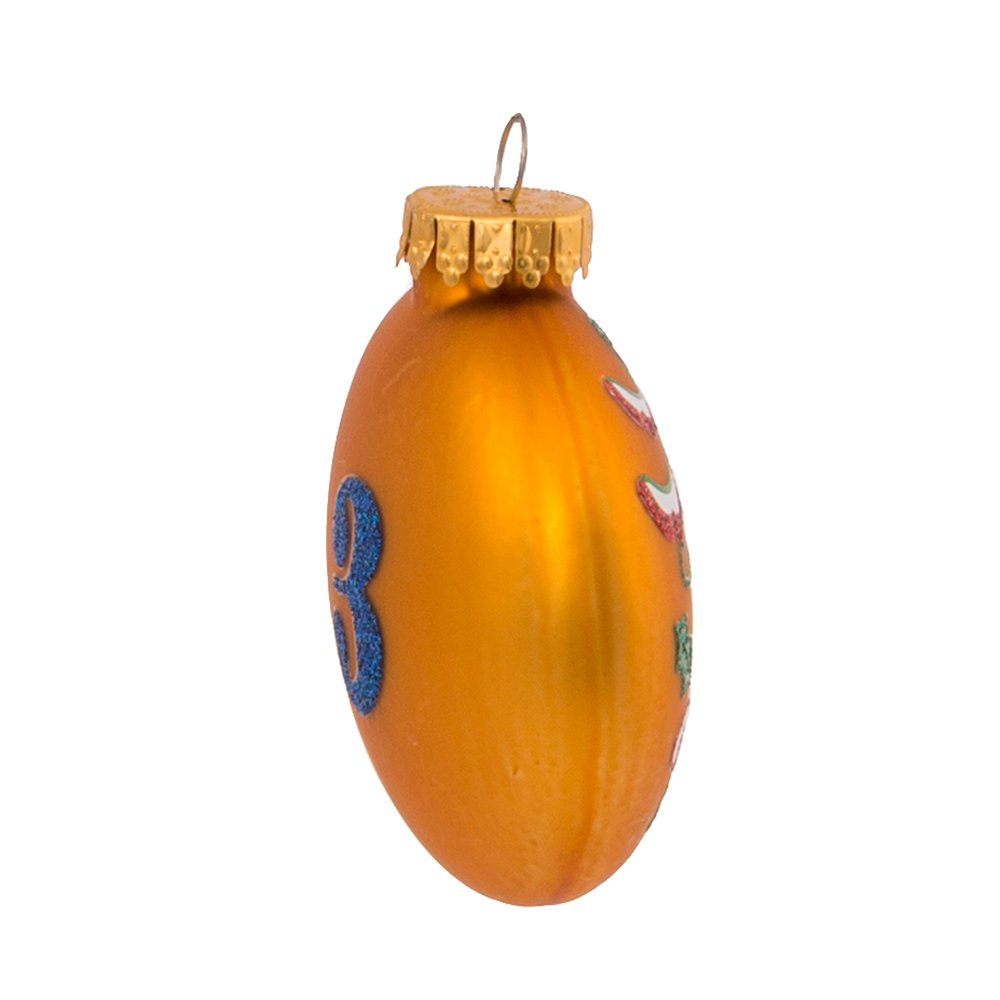 Kurt Adler GG0638 65Mm 12 Days of Christmas Glass Ornament Set 12 Pieces