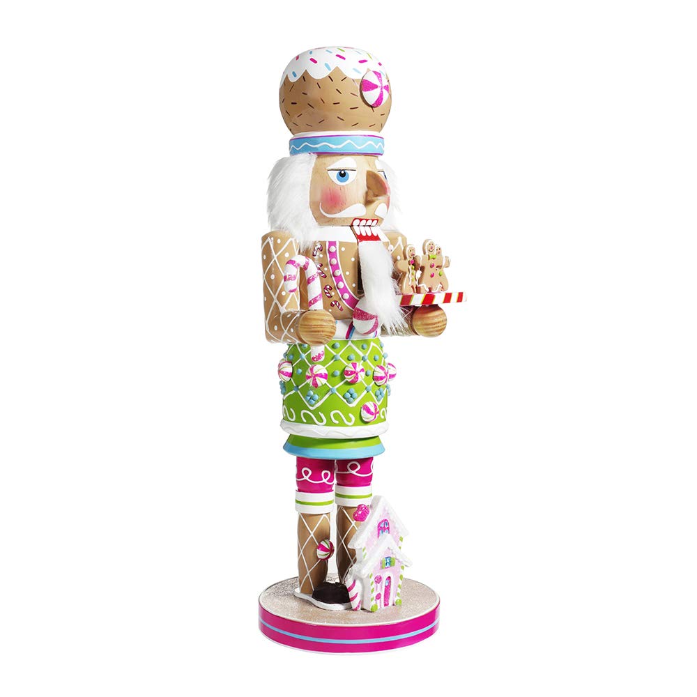 Kurt S. Adler Kurt Adler 16-Inch Wooden Gingerbread Nutcracker, 16in, Multi