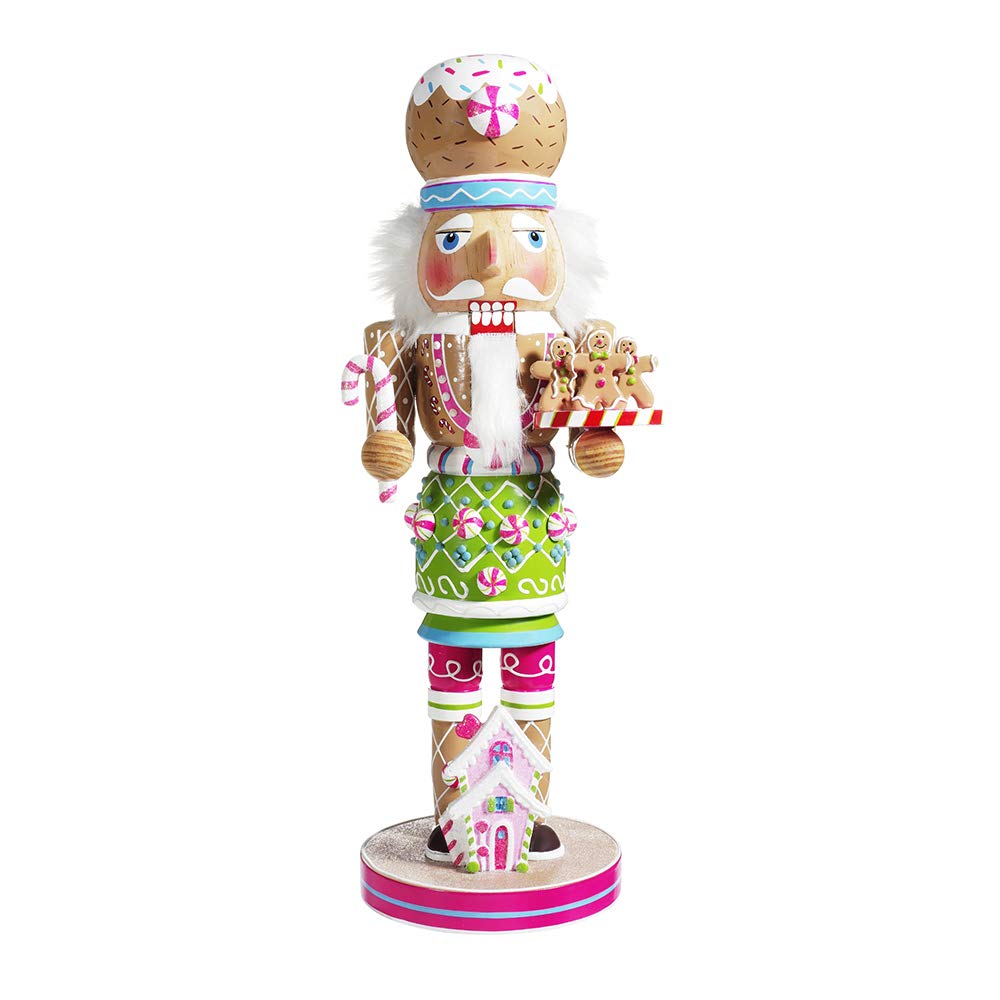 Kurt S. Adler Kurt Adler 16-Inch Wooden Gingerbread Nutcracker, 16in, Multi