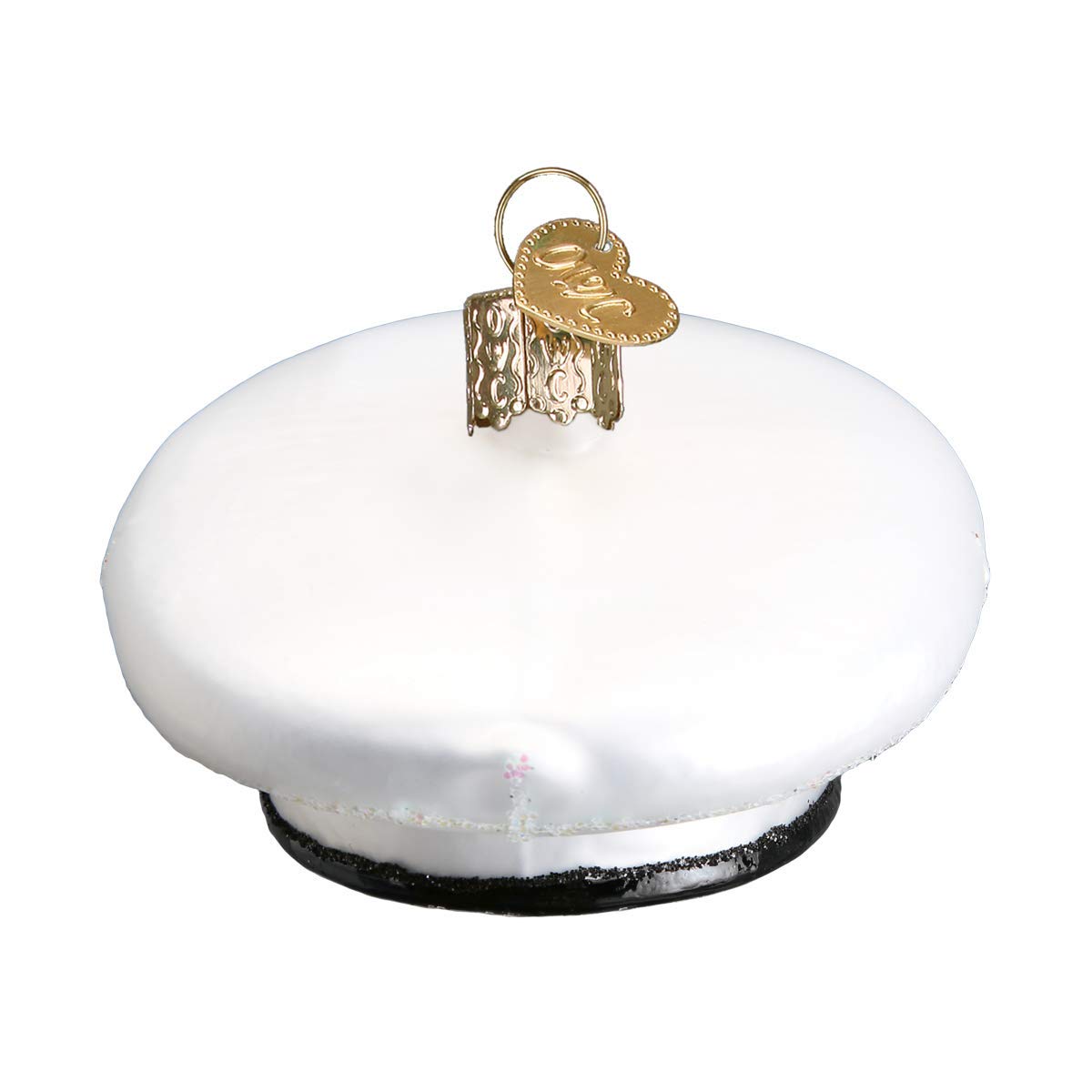 Old World Christmas Marine's Cap Glass Blown Ornament for Christmas Tree, Handcrafted Holiday Decoration, Military Collection