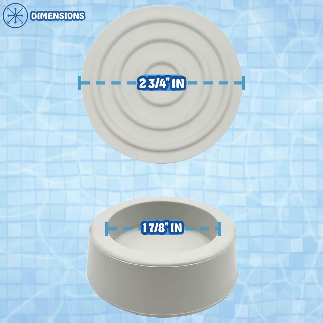 Poolzilla (2-Pack) Outside Pool Ladder Bumpers for Inground Pool, Fits 1.9