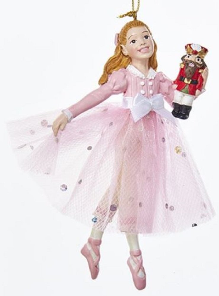 Kurt Adler Pink Clara Resin, Christmas Ornament