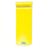 TRC Recreation Splash 1.25 Inch Thick Foam Outdoor Swimming Pool Float Mat Large Adult Lounger with Built-in Roll Pillow, Yellow