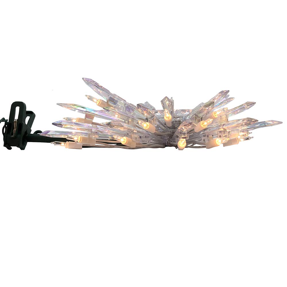 Kurt S. Adler Kurt Adler UL 30-Light Crystal Snowflake Treetop, 11.25in, Clear