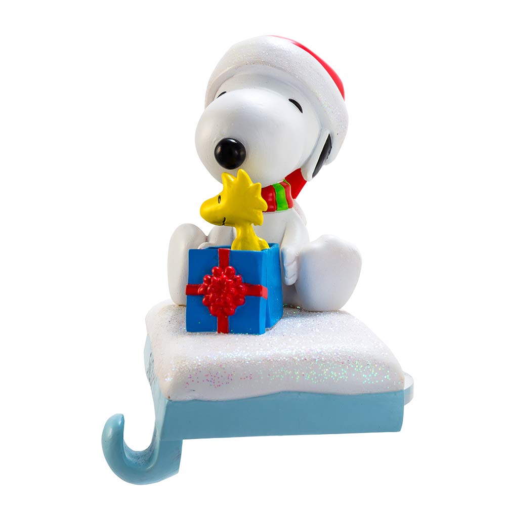 Peanuts Kurt Adler Snoopy and Woodstock Stocking Holder, 4.6-Inch