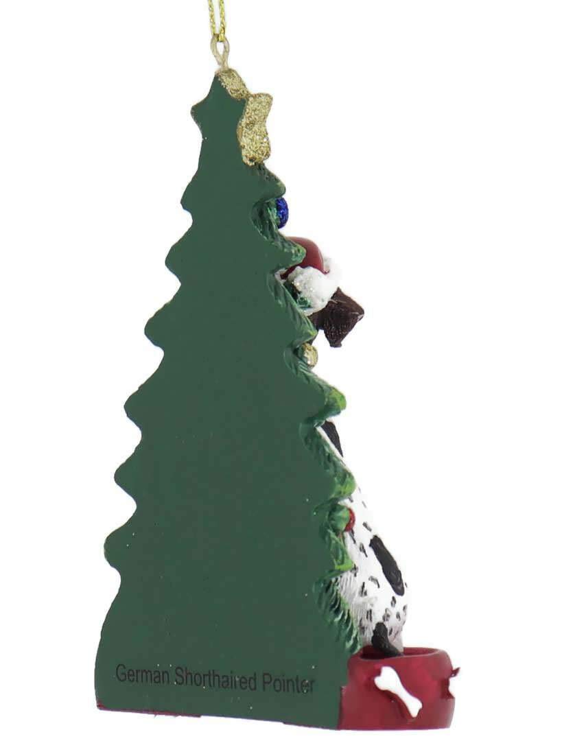 German Shorthaired Pointer With Resin Christmas Tree Ornament For Personalization