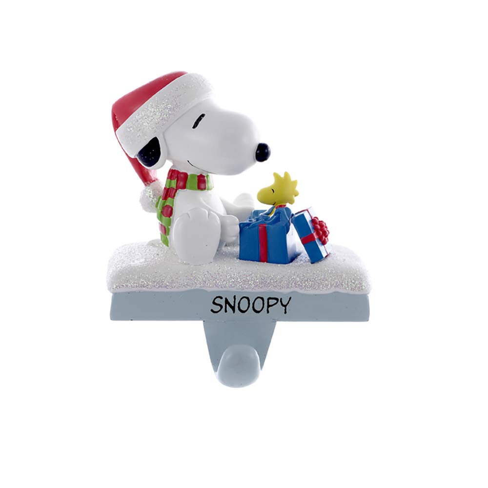 Peanuts Kurt Adler Snoopy and Woodstock Stocking Holder, 4.6-Inch