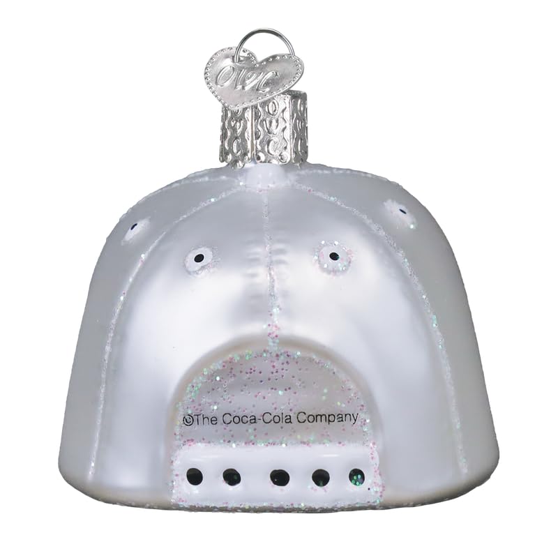 Old World Christmas Diet Coke Baseball Cap Glass Blown Ornament for Christmas Tree, Handcrafted Holiday Decoration, Coca-Cola Collection