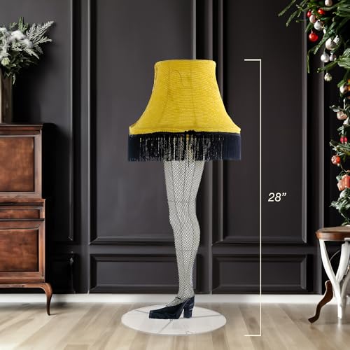 Kurt Adler Leg Lamp 3D Tinsel Lighted Lawn Decor, 28-Inch,Yellow