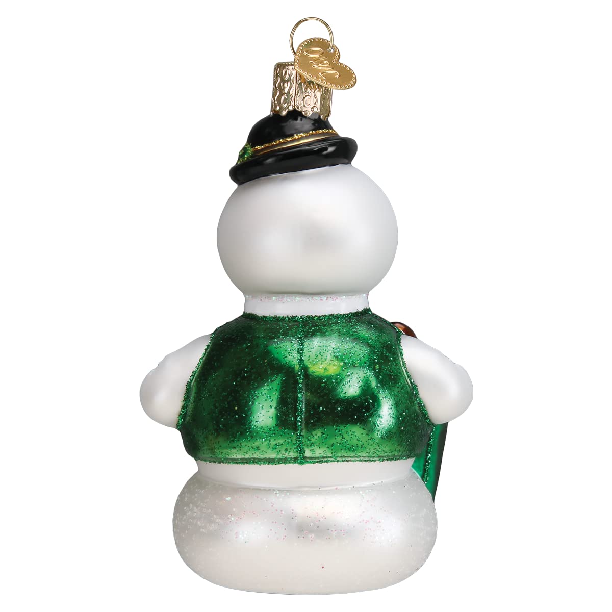 Old World Christmas Sam The Snowman Glass Blown Ornament for Christmas Tree, Handcrafted Holiday Decoration, Rudolph Collection