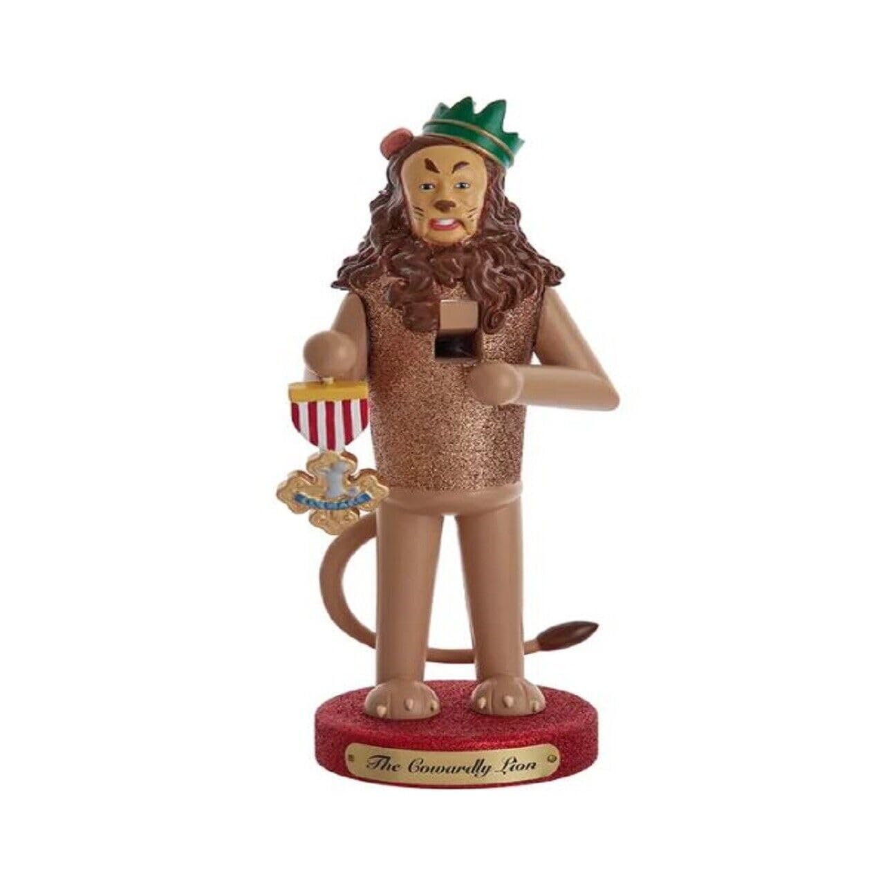 Wizard of Oz Kurt Adler 10-Inch Cowardly Lion Nutcracker, Brown