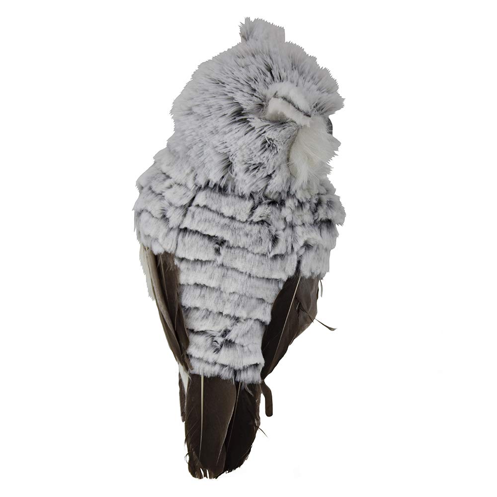 Kurt Adler Owl, 10-Inch, Gray/White