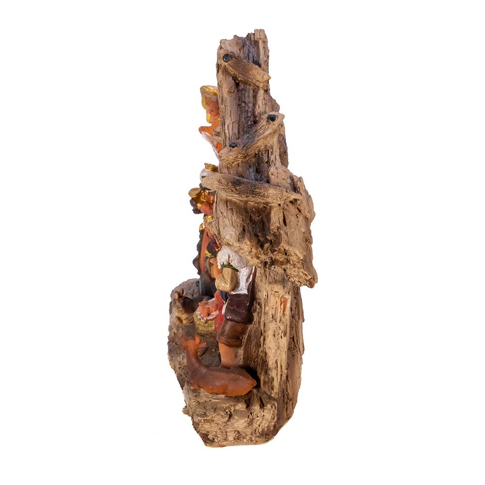 Kurt Adler 7-Inch Resin Nativity Table Piece, 11 Piece Set with Stable