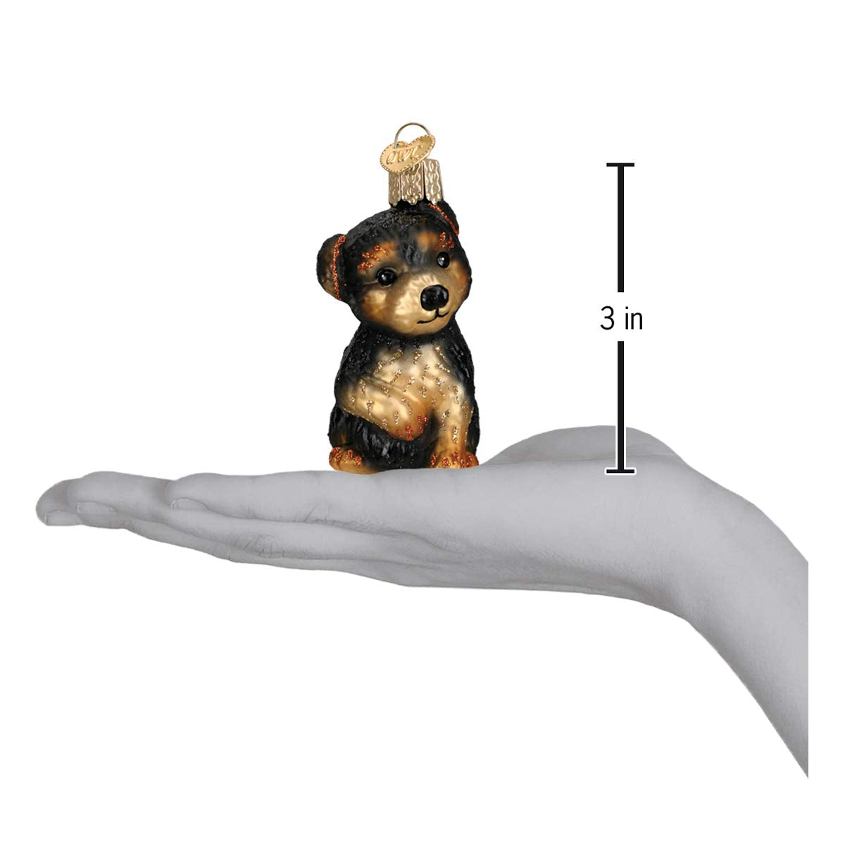 Old World Christmas Boston Terrier Glass Blown Ornament for Christmas Tree, Handcrafted Holiday Decoration, Dog Collection