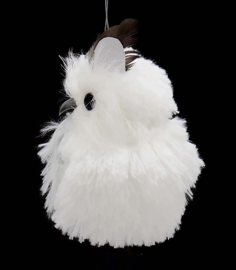 Kurt Adler 5.1in Silver Hanging Owl Christmas Ornament,Acrylic, 2 Assorted