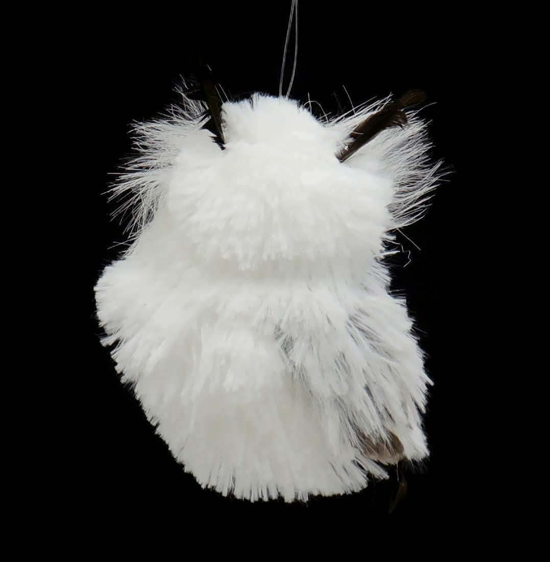 Kurt Adler 5.1in Silver Hanging Owl Christmas Ornament,Acrylic, 2 Assorted