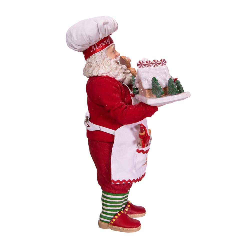 Kurt S. Adler 10.5-Inch Fabriché Gingerbread Chef Santa