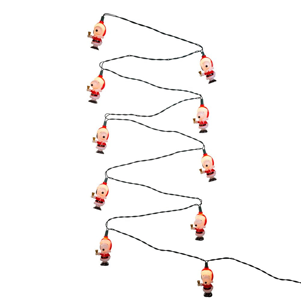 Peanuts Kurt Adler UL 10-Light Santa Suit Snoopy Light Set