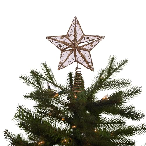 Kurt Adler 6-1/4-Inch Gold Wire Star Treetop
