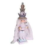 Kurt Adler Hollywood Wooden Nutcracker Collection, White Fur King 18"