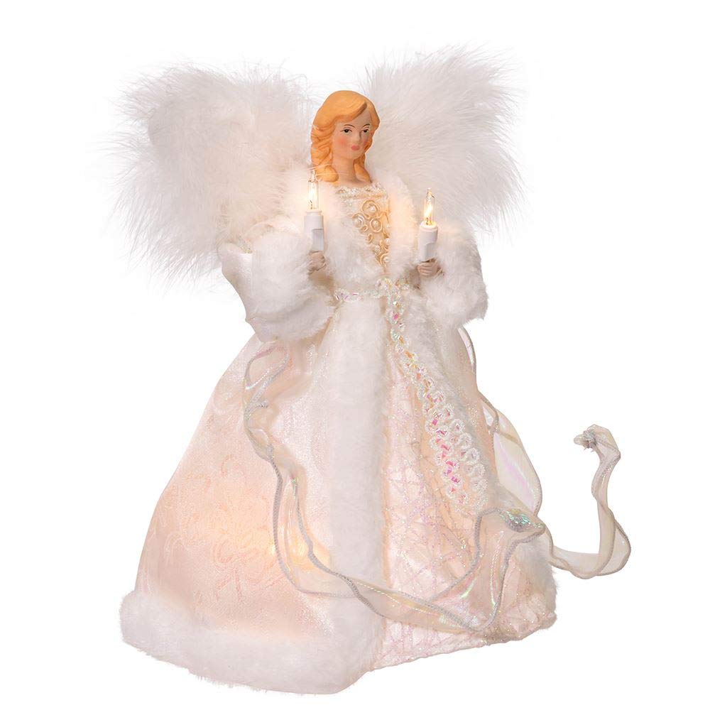 Kurt S. Adler 10-Inch UL 10-Light White Angel Treetop