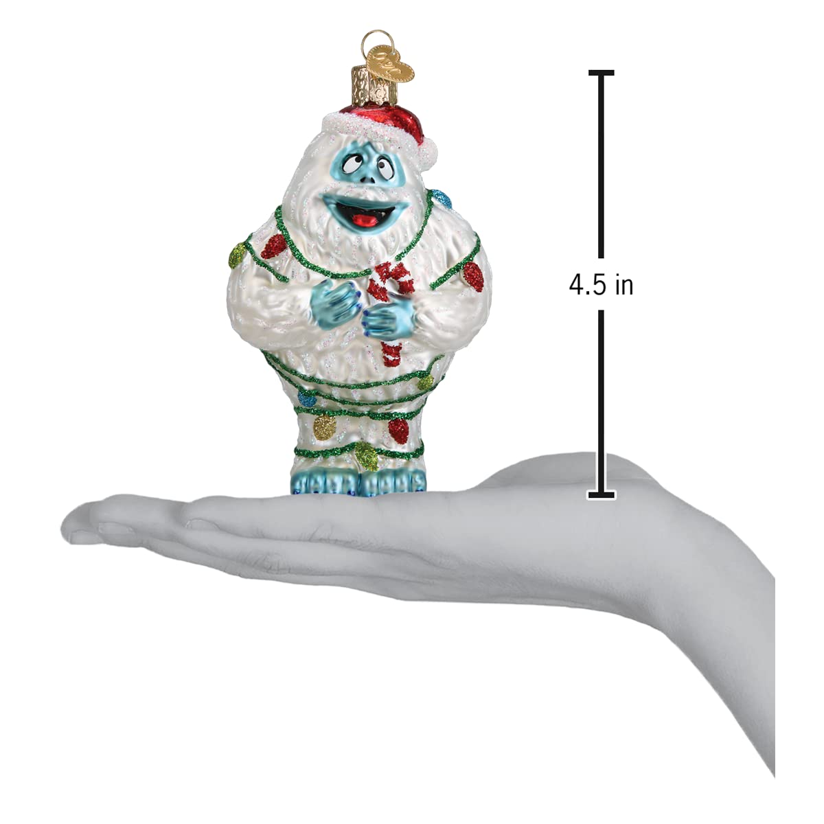 Old World Christmas Bumble (Rudolph The Red-Nosed Reindeer) Glass Blown Ornament for Christmas Tree, Handcrafted Holiday Decoration, Rudolph Collection