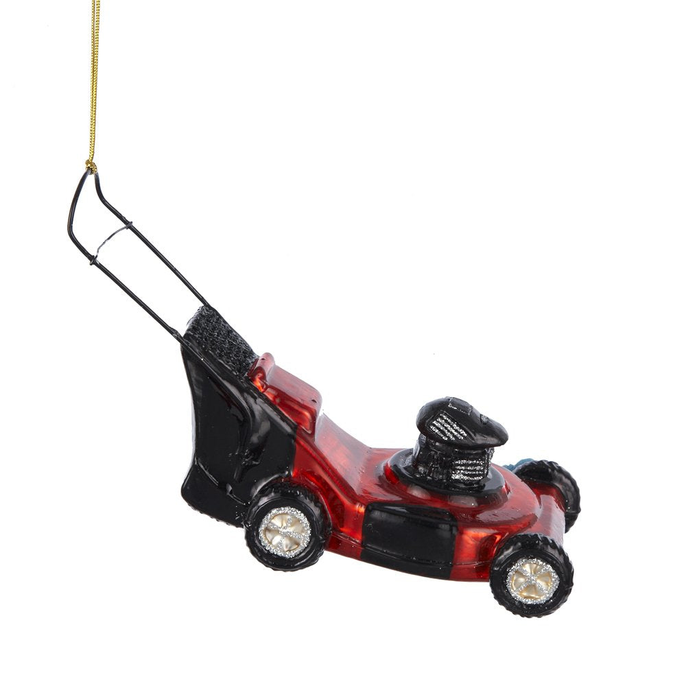 Kurt Adler Noble Gems Glass Lawnmower Ornament, 5.25-Inch, Christmas