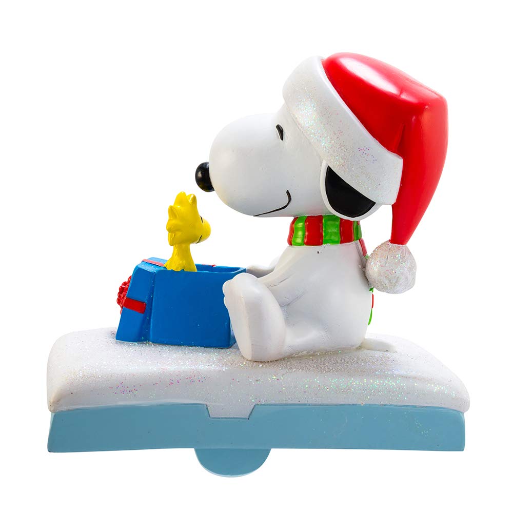 Peanuts Kurt Adler Snoopy and Woodstock Stocking Holder, 4.6-Inch